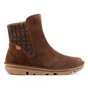 NEW ONFOOT silken boot in brown suede